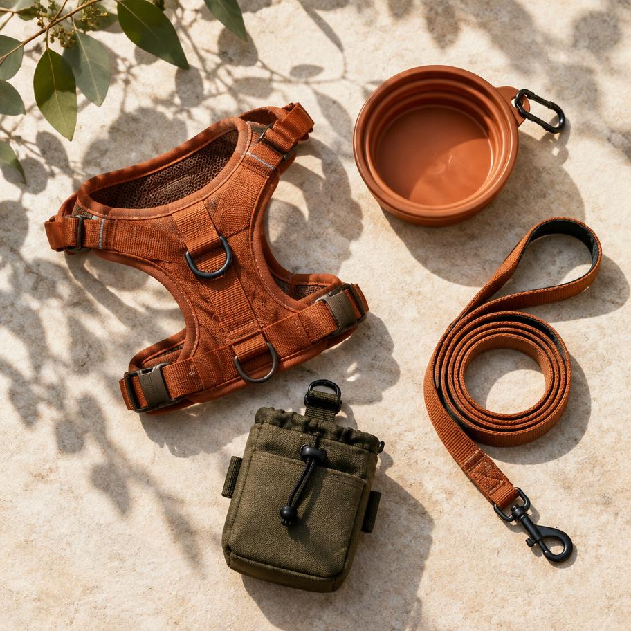 Coordinated dog walking gear